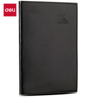 得力(deli)25K112张 活力系列彩虹边缘皮面本记事本日记本笔记本子文具单本装/灰色3183
