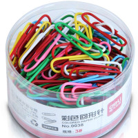 得力 160枚29mm彩色回形针 3#彩色金属曲别针 家庭办公室财务收纳多功能 0038