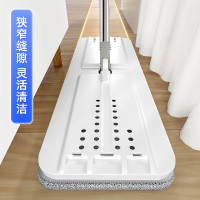 五月花拖把大号刮刮桶拖把免手洗干湿两用平板拖把家用拖布墩布拖地网红懒人拖把2块配布