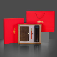 膳魔师(THERMOS) 保温杯轻盈车载不锈钢真空男女士水杯子团购定制大容量JNO-501 JNO-501黑色礼盒套装