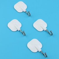 茶花 挂钩贴 免钉浴室门后粘钩挂衣架 卫生间毛巾强力挂钩 4支装