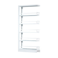 企诺 学校图书馆书籍柜书店家用钢制书架 落地展示储物架 单面五层副架