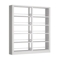 企诺 学校图书馆书籍柜书店家用钢制书架 落地展示储物架 单面五层一列二