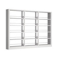 企诺 学校图书馆书籍柜书店家用钢制书架 落地展示储物架 单面五层一列三