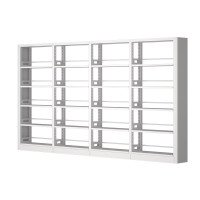 企诺 学校图书馆书籍柜书店家用钢制书架 落地展示储物架 单面五层一列四