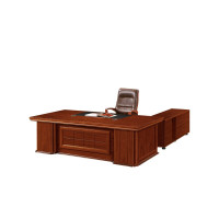 企诺 办公家具老板桌办公桌油漆贴木皮总裁桌大班台经理桌 2.4米