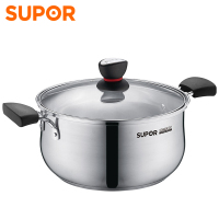 苏泊尔(SUPOR)不锈钢汤锅304汤锅小红圈时尚复底炖煮锅火锅煮面锅磁炉通用ST22H1 22cm