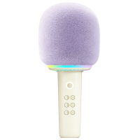 猫王灵感棒棒糖麦克风唱歌儿童话筒音响一体无线蓝牙K歌家庭用KTV 奶盐白