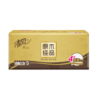 清风抽纸 金装厚柔 360张*24包S码 卫生纸 4层纸巾纸抽 餐巾纸 整箱装