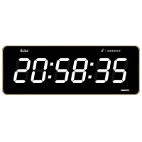 虹泰(HoTai)电子钟4G卫星授时同步时间万年历 21x58cm-时分秒白-4G+卫星版