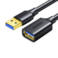 绿联 30127 USB3.0 3米 延长线公对母 高速传输数据 延长线 1.00 个/根 (计价单位:根) 黑色.