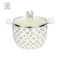 火象皇冠珐琅汤锅 浅咖色 24cm HXG-TG345