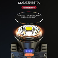 企采严选 强光头灯充电超亮超长续航户外露营登山夜钓鱼疝气led工地小矿灯 个