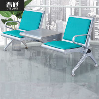 晋冠 靠背排椅候诊椅加厚机场银行车站医院等候椅大厅连椅双人位(有垫)