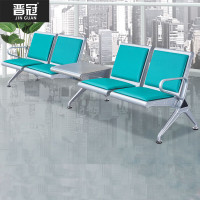 晋冠 靠背排椅候诊椅加厚机场银行车站医院等候椅大厅连椅四人位(有垫)
