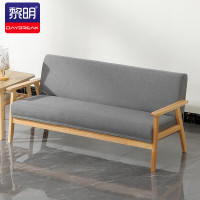 黎明 办公沙发北欧实木布艺沙发接待室会客小户型休闲沙发单人JSFM20