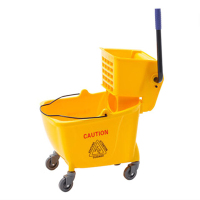 海斯迪克 gnjz-1285 轻便式手压式墩布桶 工业/商用拖把挤干桶 单桶榨水车24L