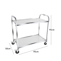 企采严选 定制304不锈钢双层推车 900*600*900