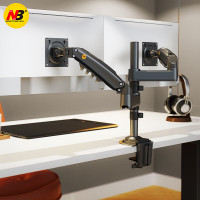 NB(NORTH BAYOU)H180-G显示器支架 双屏拼接电脑支架 免打孔桌面显示器底座伸缩旋转升降17-27英寸