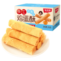 味滋源 鸡蛋卷礼盒老式传统饼干糕点 奶香味200g 整箱
