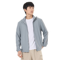 三极 TP1817 帽子可拆卸防晒服防紫外线皮肤衣 男款 L-5XL 黑色/森野绿/深海蓝/墨蓝/灰色