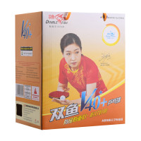 双鱼(DOUBLE FISH)乒乓球1星训练用 展翅V40 白色100个装