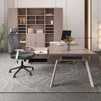 欧迪图(OUDITU)简约现代办公桌 2.0米主管桌+移动侧柜