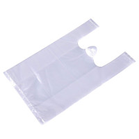 安居先森环保透明背心款手提塑料袋25*38cm食品袋50个/包