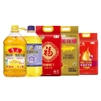 鲁花/福临门/金龙鱼 米面油组合10L+12.5kg