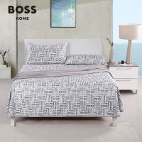 Hugo Boss经典印花简约 冰丝凉感透气纯天然 竹纤维凉席三件套HBLX-002