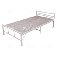 臻远 钢木床简易折叠床单人床两折 1.2米白色ZY4052507