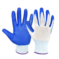 好员工N301丁腈涂掌耐磨胶线手套