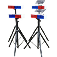 企采严选 太阳能爆闪灯 双面四灯BS(含支架)