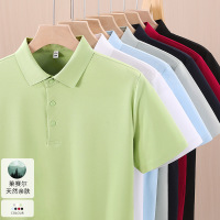 60支无缝压胶双面莱赛尔丝光珠地翻领Polo衫