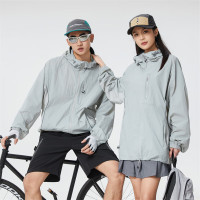 三极TP1819轻薄凉感透气原纱锦纶防晒衣男女同款S-3XL灰色/深蓝/紫色/绿色