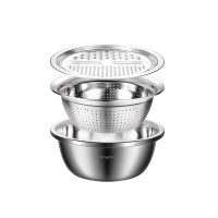 龙的LD-CJ891-3乐享 厨房三宝料盆28cm、米筛28cm、刨丝器28cm