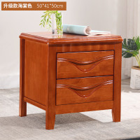 企采严选床头柜-材质:橡胶木 颜色:榉木色430*400*480mm