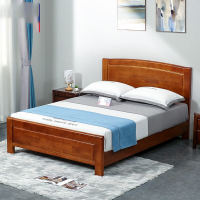 企采严选床-橡胶木,1.6mm精品杉木床板;胡桃色1500*2000*1050mm