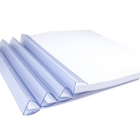 金得利 5个装 25mm 加厚大号抽杆夹A4抽拉杆文件夹报告夹透明资料夹简历夹学生试卷整理夹磨砂加厚板片 Q325