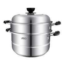 爱仕达(ASD) 蒸锅ZS28A4D 304不锈钢复合锅底两层9.2L蒸锅煮锅涮焖炖一锅多用