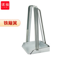 谋福 铁皮簸箕 老式扫地畚斗 高把扒斗子 物业环卫撮子 大号白铁款