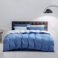 水星家纺DH舒云蓝岸磨毛四件套1.5米床 129250