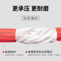 力夫特柔性吊装带双扣国标工业起重吊带圆套行车软吊带吊树吊绳 国标双扣-50吨 10米
