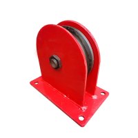 企采严选 定制起重滑轮起重地轮定滑轮单论双轮钢丝绳导向轮13cm*13cm*10.5cm(尺寸可定制)