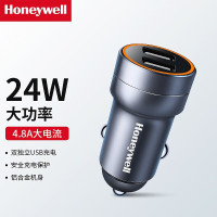 霍尼韦尔(Honeywell)车载充电器点烟器一拖二 双口usb快充头24W汽车手机充电转化器