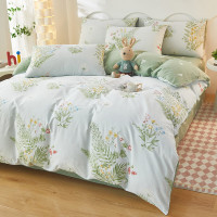 红蜻蜓时尚全棉四件套-春光绿叶HQT-1027DZ