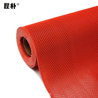 昆朴 PVC镂空防滑垫浴室卫生间厨房地垫室外泳池防滑垫 红色15米/卷 厚5.0mm宽1.2m AR50120