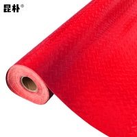昆朴 PVC耐磨牛津防滑垫 红色人字纹 厚2.5mm宽1.5m RR2515 米
