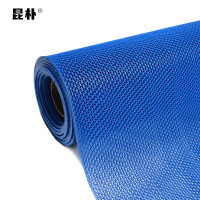 昆朴 PVC镂空防滑垫 室外防滑垫 蓝色15米/卷 加厚5.0mm宽1.2m AB50120 卷