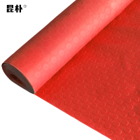 昆朴 PVC耐磨防滑垫 红色铜钱纹 加厚2.5mm宽1.0m 12米/卷 RL2510 卷